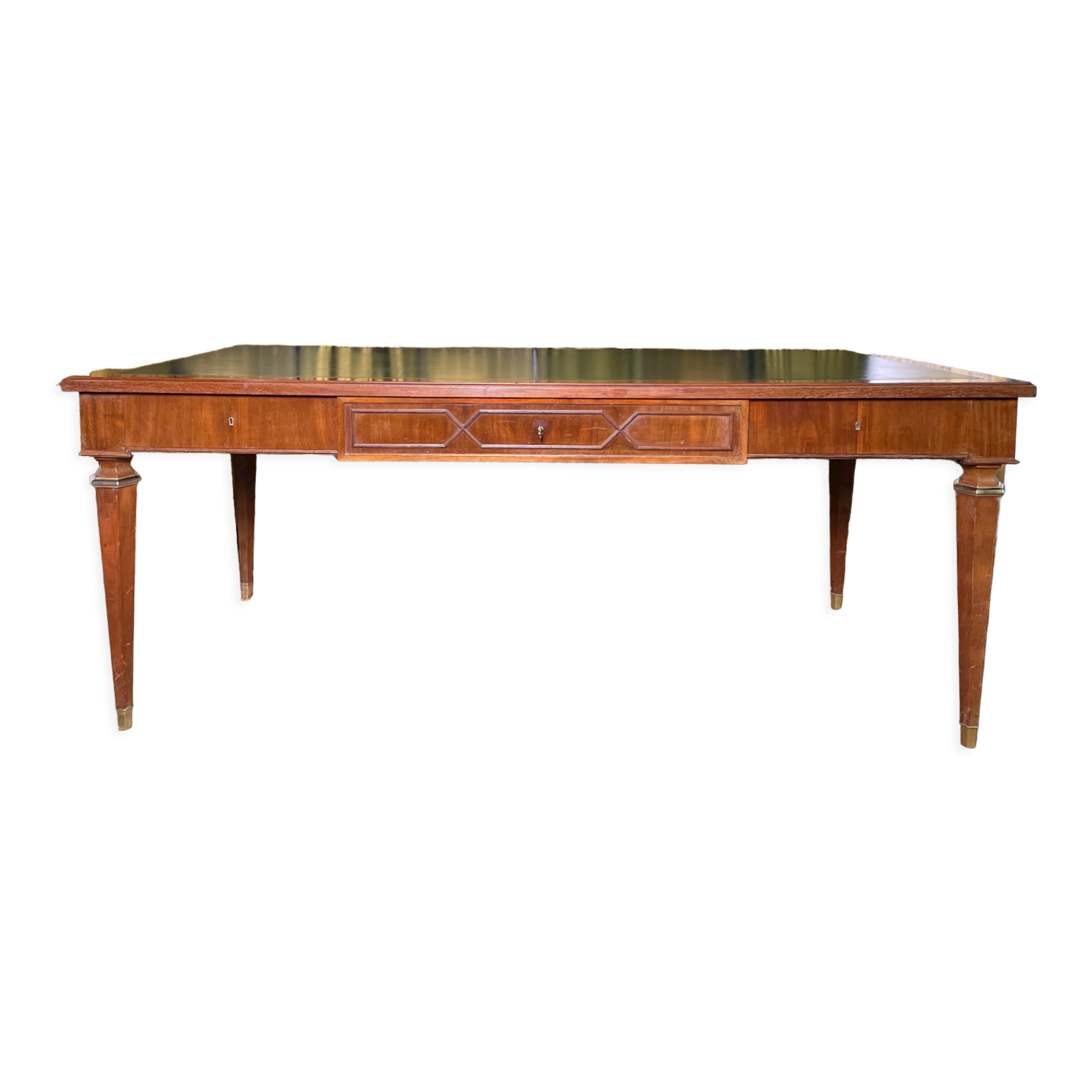 Louis XVI style flat desk in mahogany