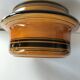 Vintage Luwasa cache-pot in brown caramel and black, ceramic, 1975
