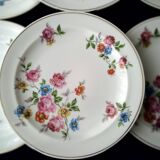 6 Limoges porcelain dessert plates Raynaud é Cie