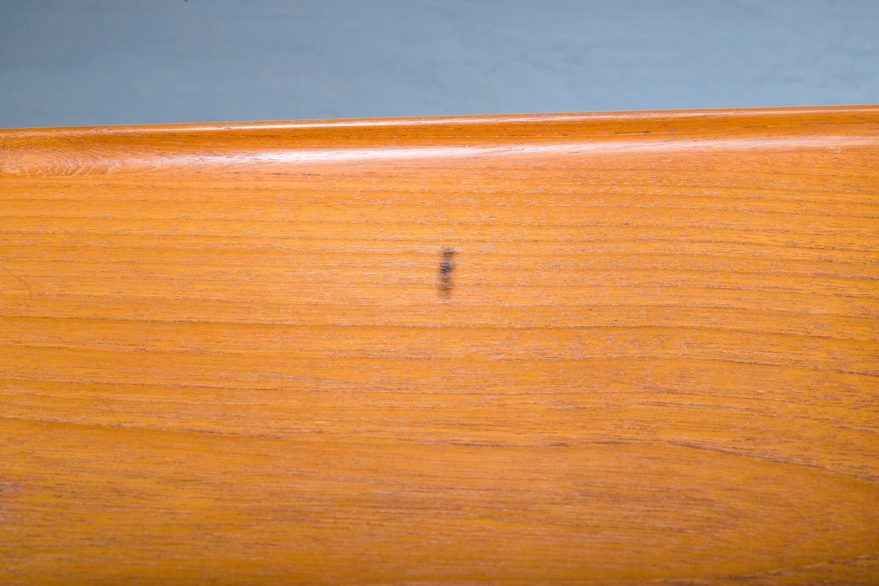 Mid-Century Coffee Table in Teak & Rattan