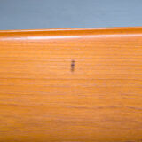 Mid-Century Coffee Table in Teak & Rattan