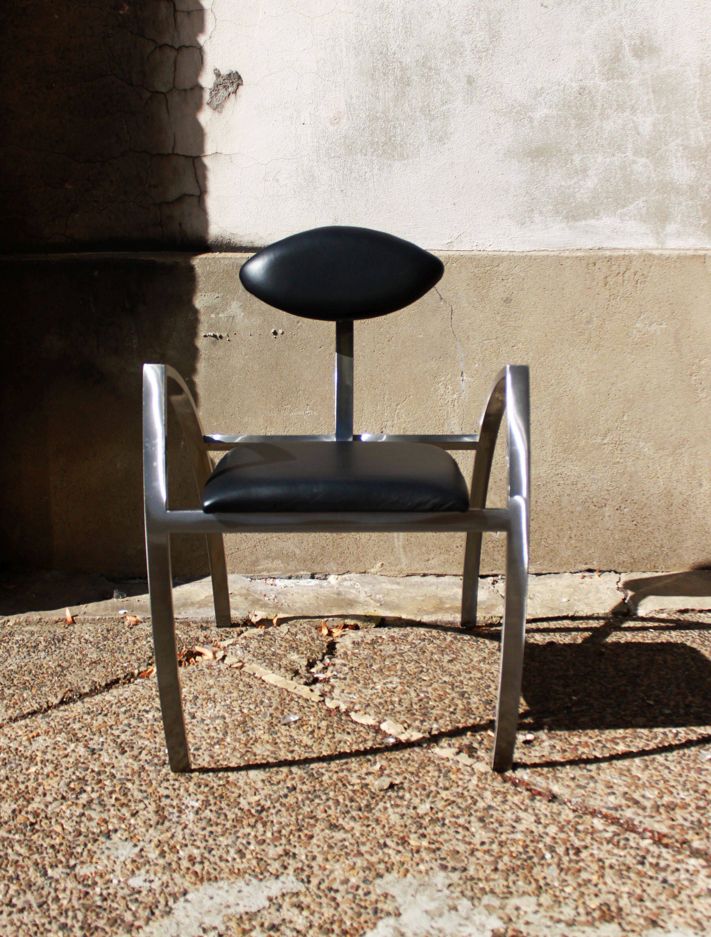 Set of 6 dining chairs by Kai Papritz, 90s.