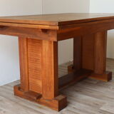 Modernist solid oak dining table, 1940