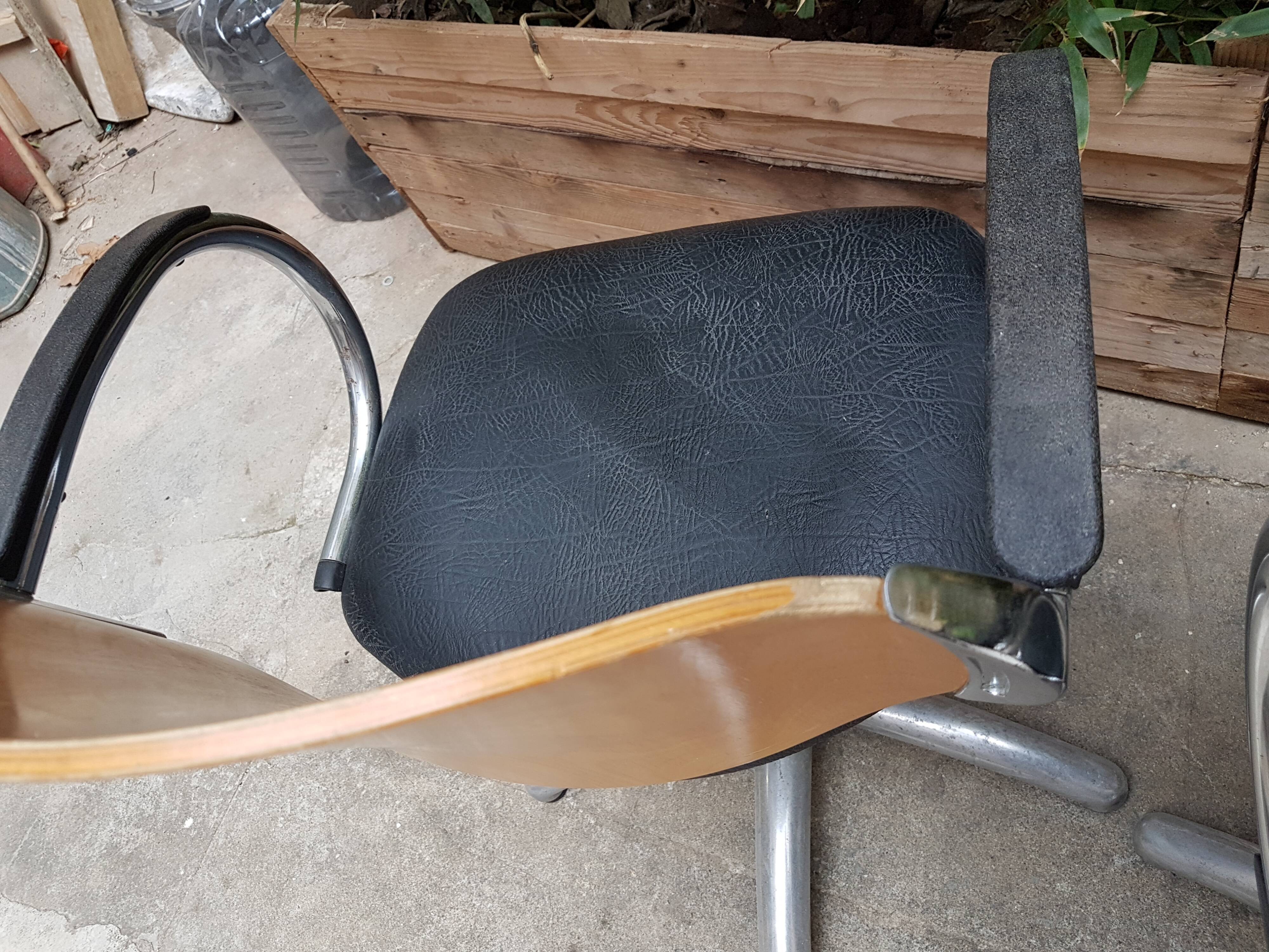 Three hairdresser chairs by designer Maletti 1979