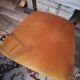 Suite de 4 chaises faux bambou laiton hollywood regency jaune moutarde