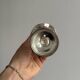 Small silver metal vase