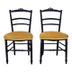Pair of blackened wood Napoleon III chairs