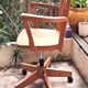 Adjustable office chair in light varnished wood from 1980. Chair sold individually.