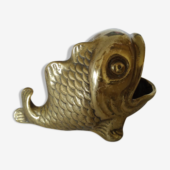 Ashtray/brass pocket in fish form