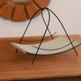 Mid-century perforated metal basket