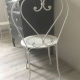 White metal chair