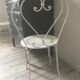 White metal chair