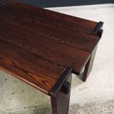 Constructivist Oak Dining Table, Belgium, 1960s