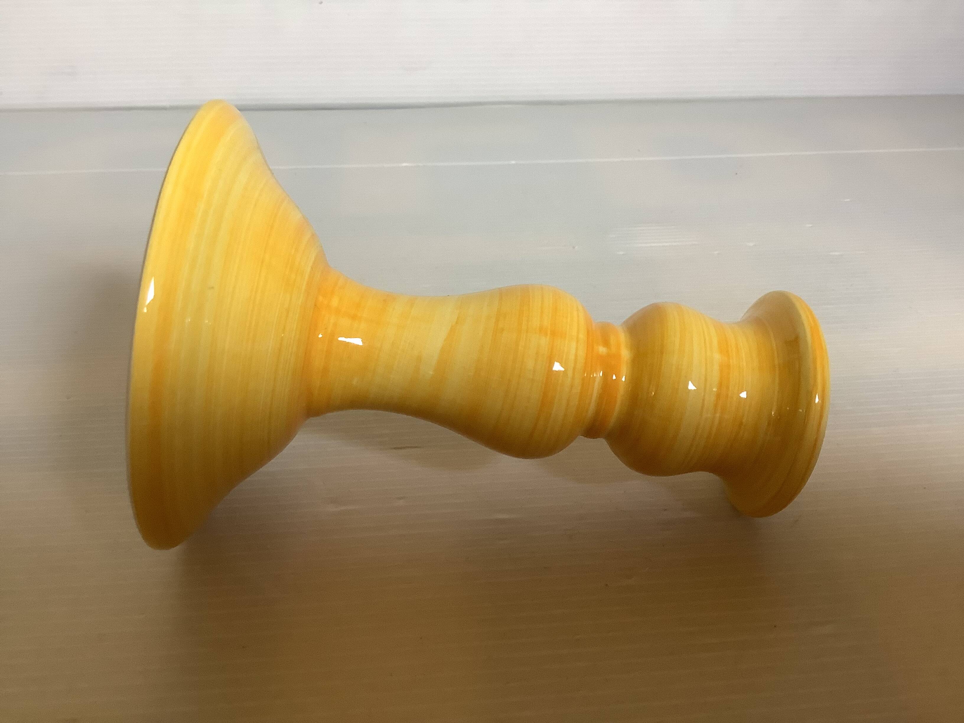 Sun yellow candle holder