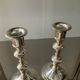 Pair of vintage silver metal candle holders