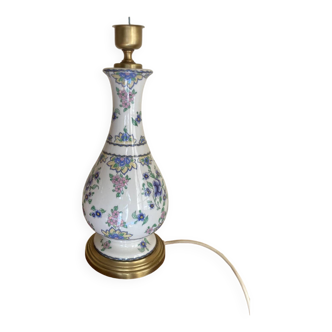 Porcelain and brass lamp base H 41cm