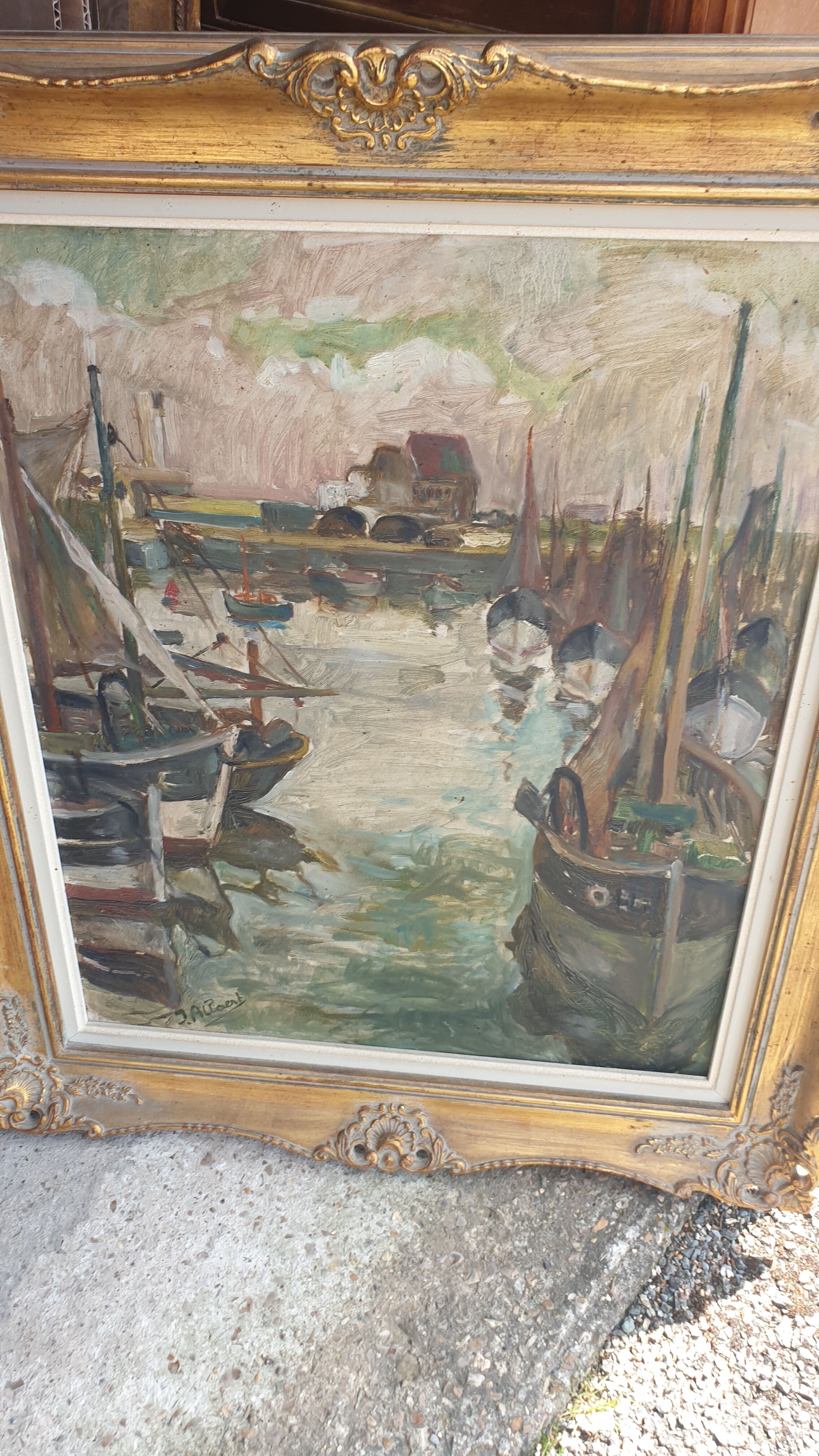 Oil painting on panel XXth