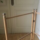 Old natural wood towel rack