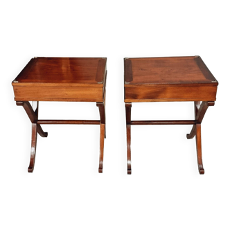 Vintage set of design bedside tables side tables mahogany