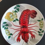 Hand-painted crustacean plates