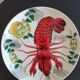Hand-painted crustacean plates
