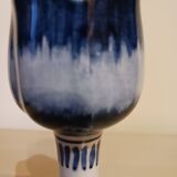 Pair of Delft earthenware candlesticks