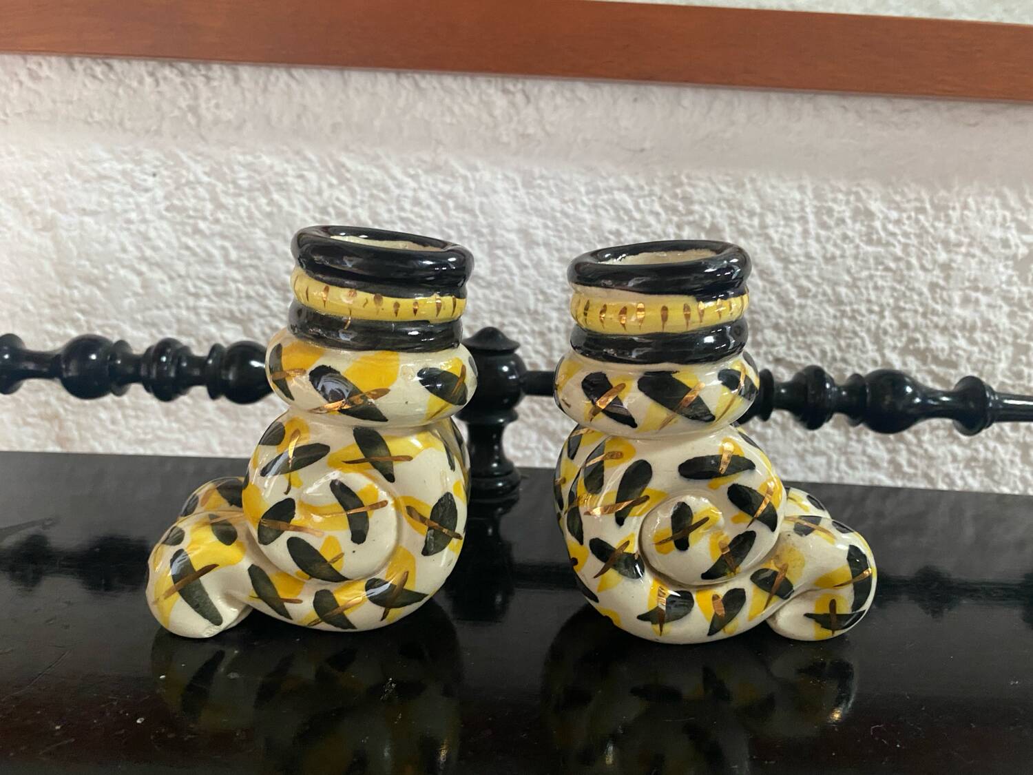 Vintage Handmade Candlestick Duo