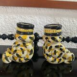 Vintage Handmade Candlestick Duo