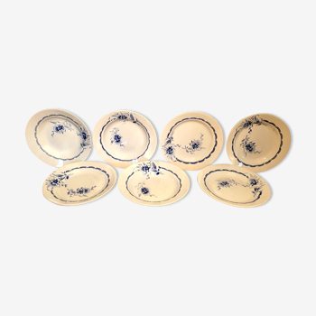 Set of 7 flat plates and st Amand hollows