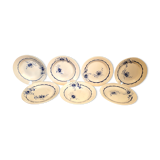 Set of 7 flat plates and st Amand hollows