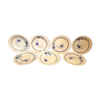 Set of 7 flat plates and st Amand hollows