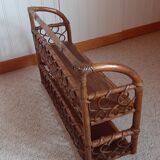 Rattan wall shelf 2 levels