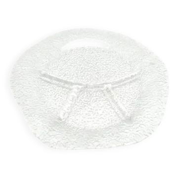 Appetizer platter, modernism, glass, design by J. Drost, Ząbkowice, Poland, 1970s