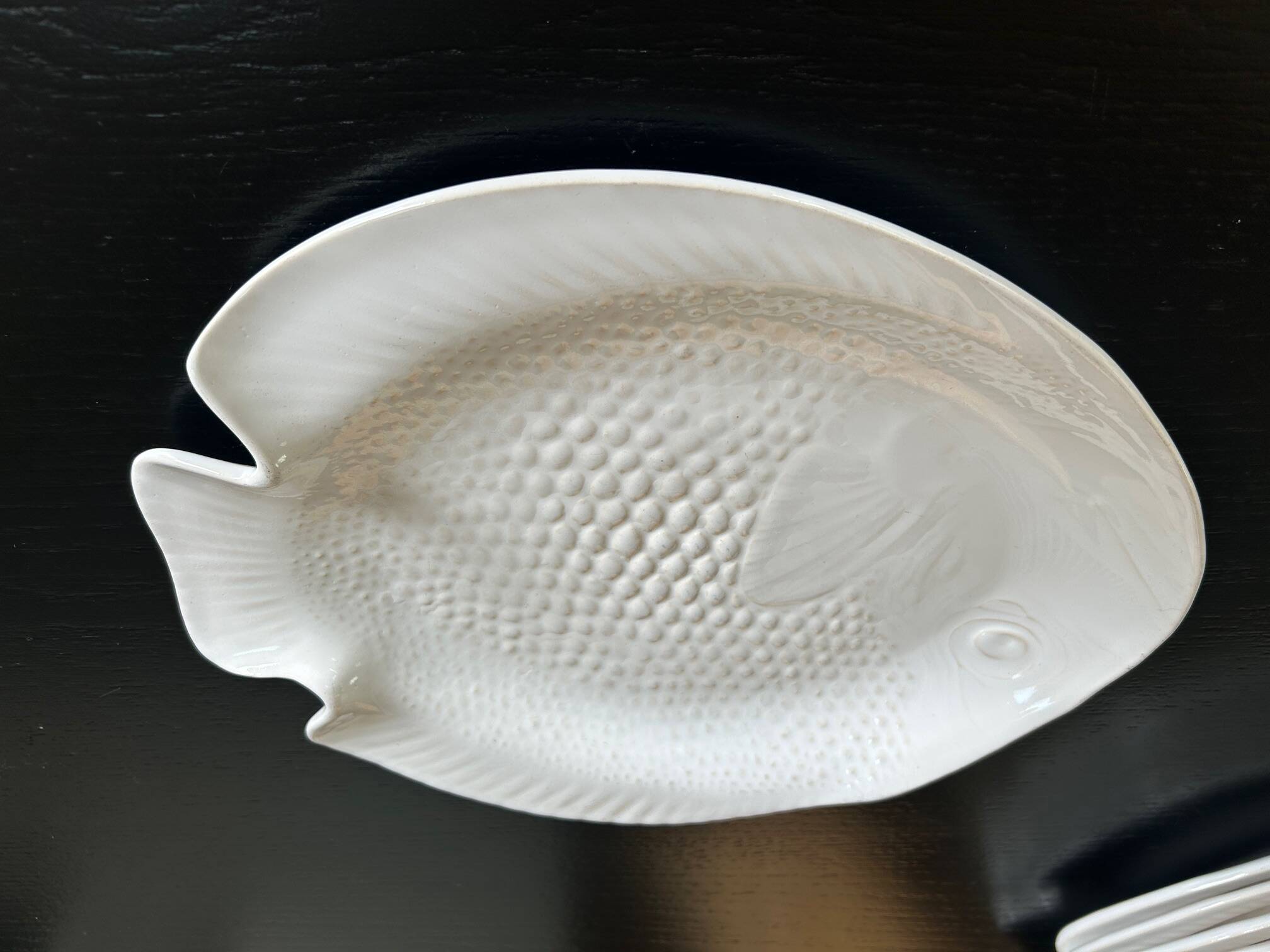 porcelain fish plate and platter