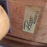 Tabouret de piano pivotant ou siège de coiffeuse du milieu du siècle par Reiner Modell, 1960