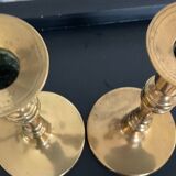 Pair of old bronze candlesticks