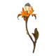 "Fleur de lys" wall light by Ferro Arte, metal and gold leaf, Spain, 1970