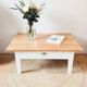 Wood and white coffee table