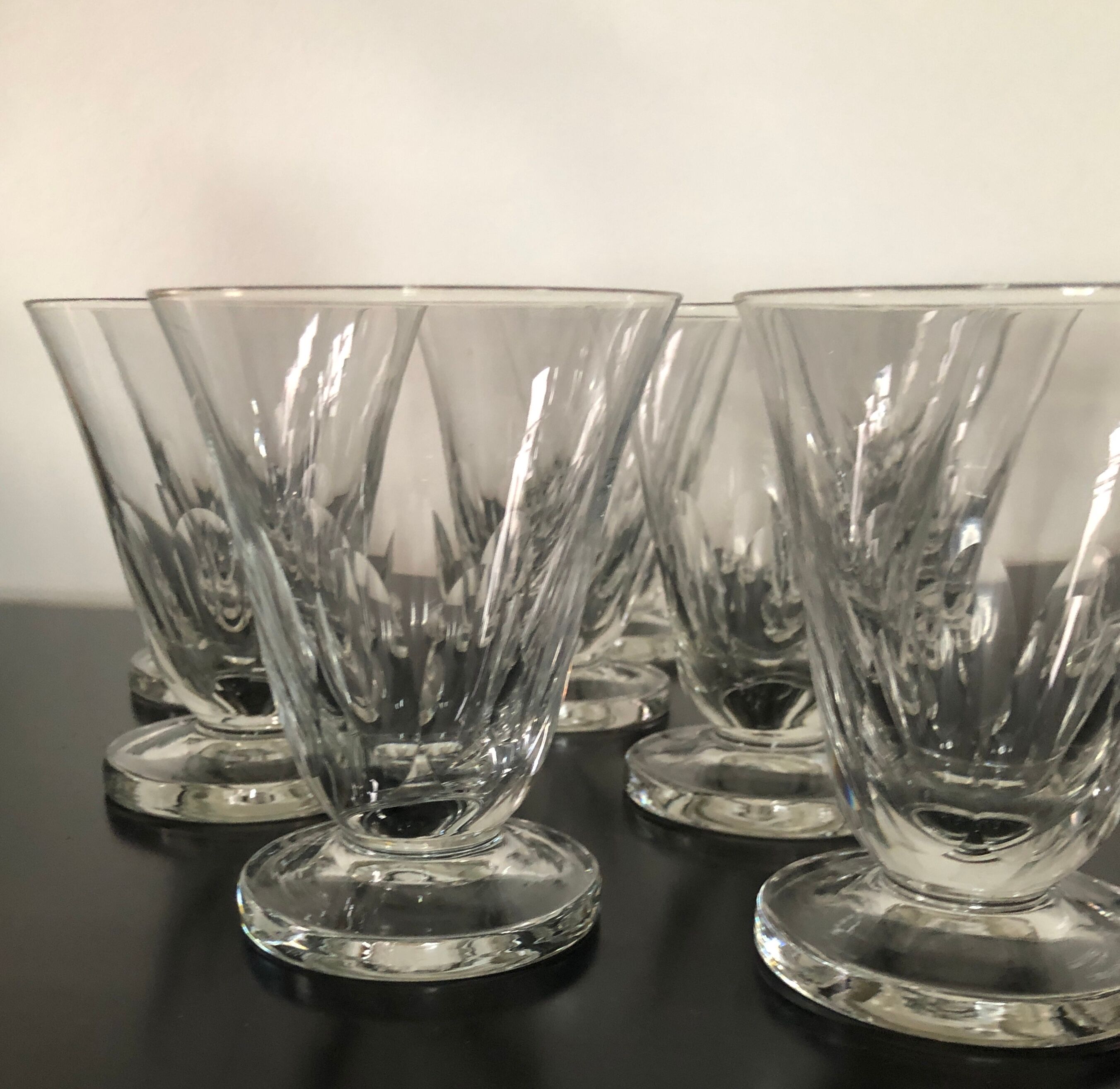 10 crystal water glasses