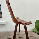 Brutalist chair tripod arts and crafts