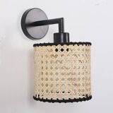 Lampe en bambou, applique murale en bambou, applique bohème