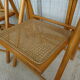 Pair of canned folding chairs