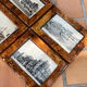 Set of 4 old postcard frames