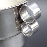 Silver metal ice bucket circa 1950