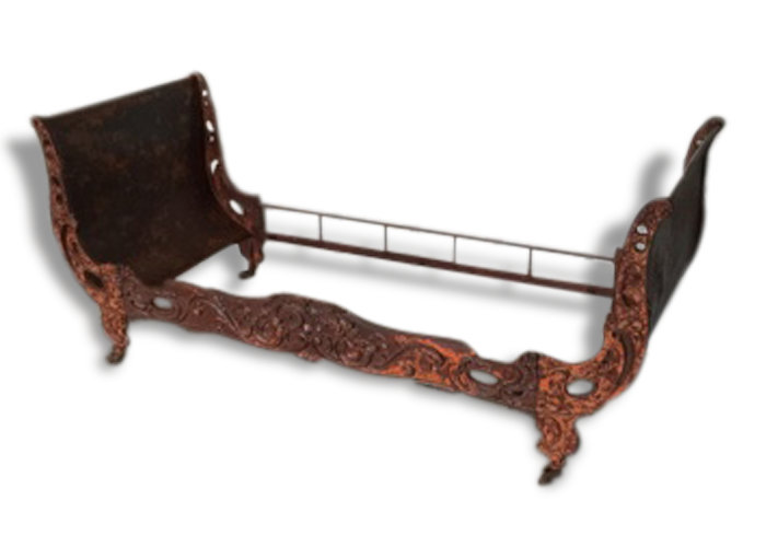Old cast-iron bed