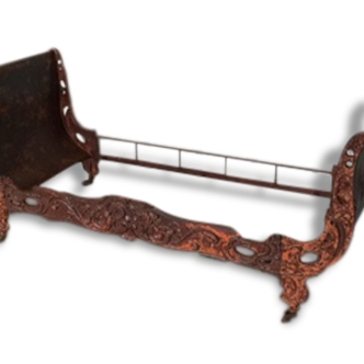 Old cast-iron bed