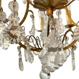 Lustre en bronze à pampilles (cristal)
