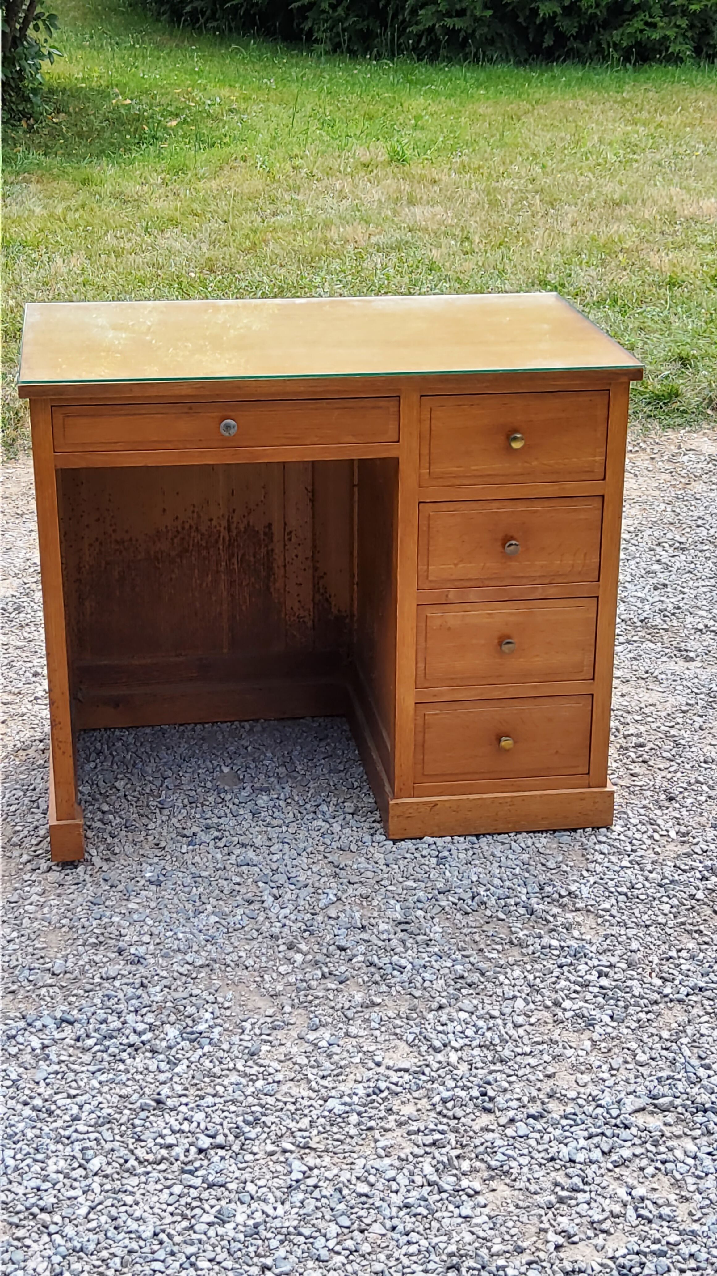 Office of the 50s in blond oak 1 box 5 drawers