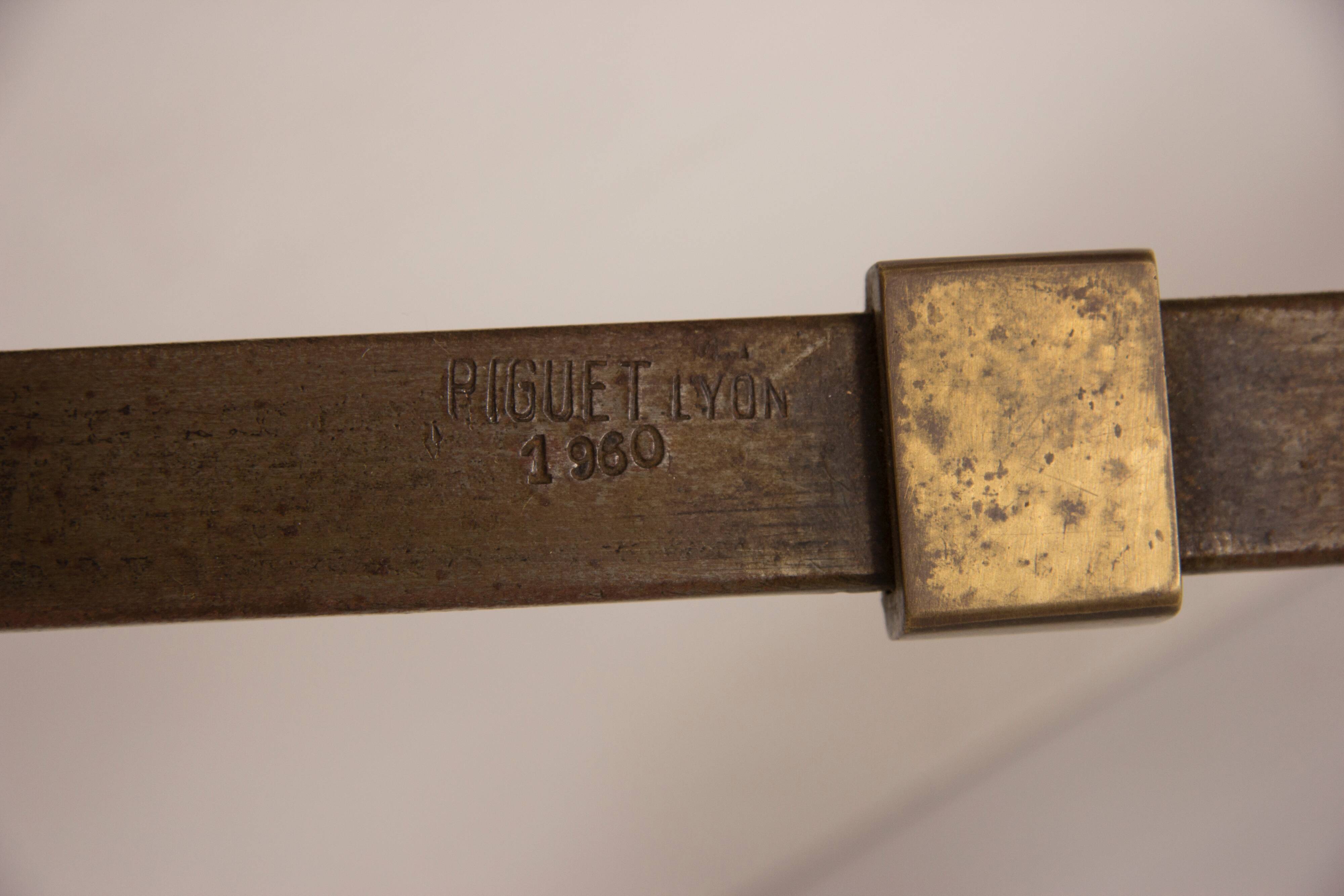 Art Deco marble top table by Piquet Lyon