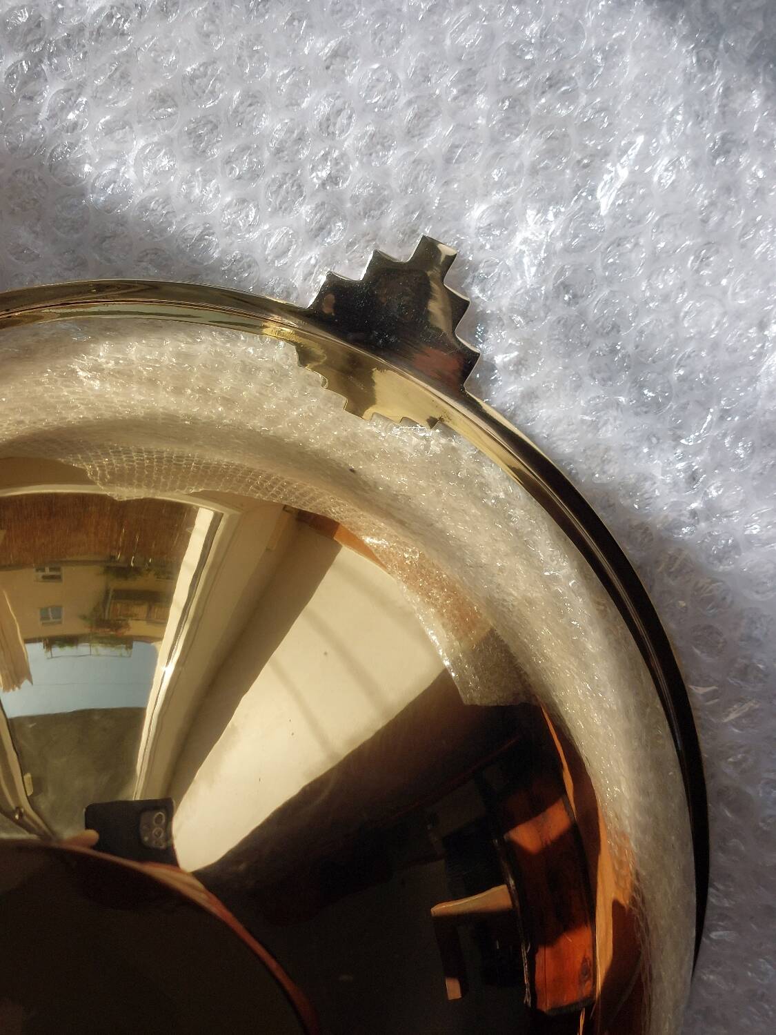 Antique and elegant Art Deco brass bowl